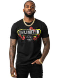 100% Cotton "UNLIMIT3D" Rose Graphic Streetwear T-Shirt