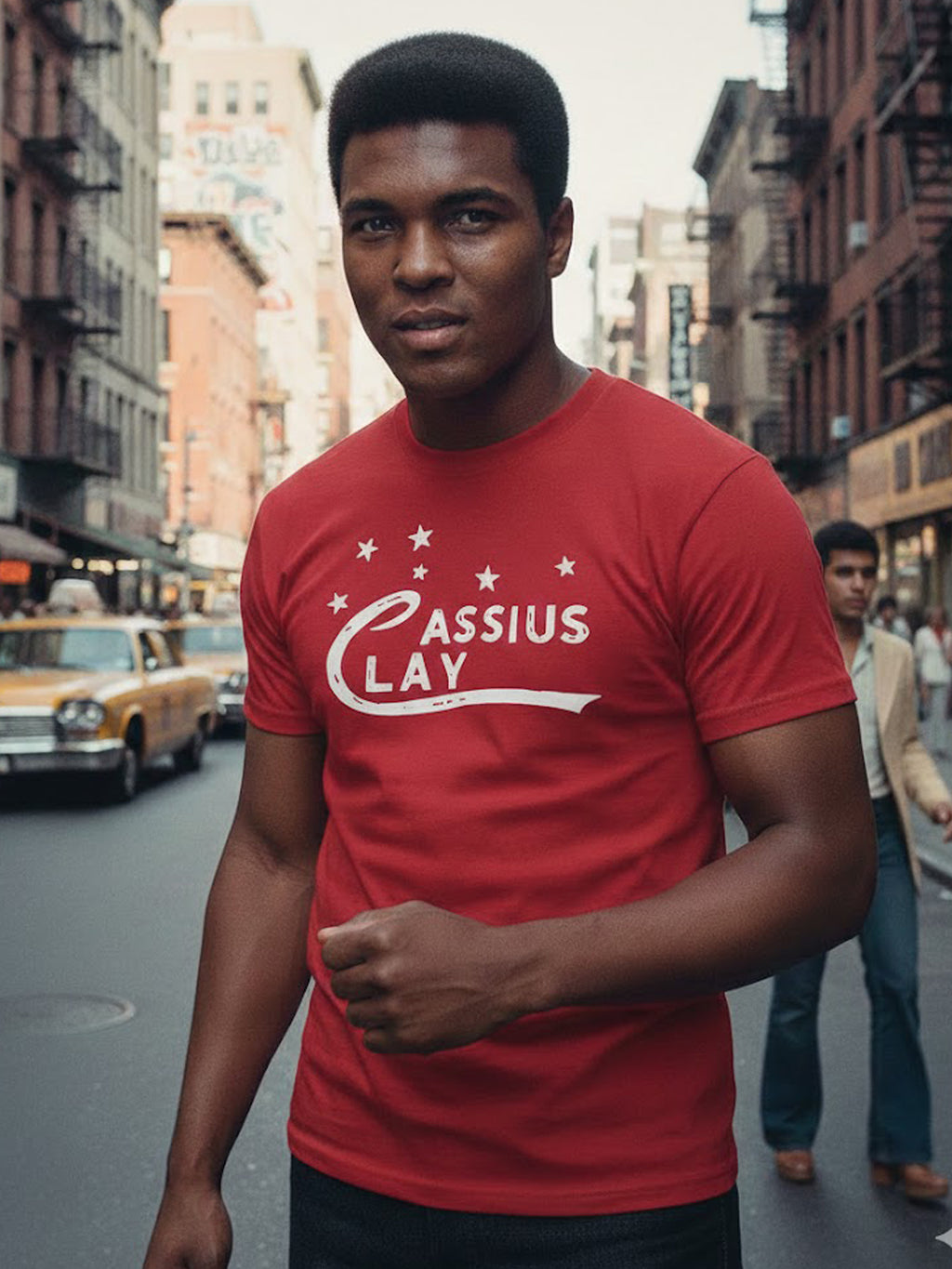 100% Cotton Unisex "CASSIUS CLAY" Vintage Boxing Graphic T-Shirt | Retro Sports Legend Streetwear Tee