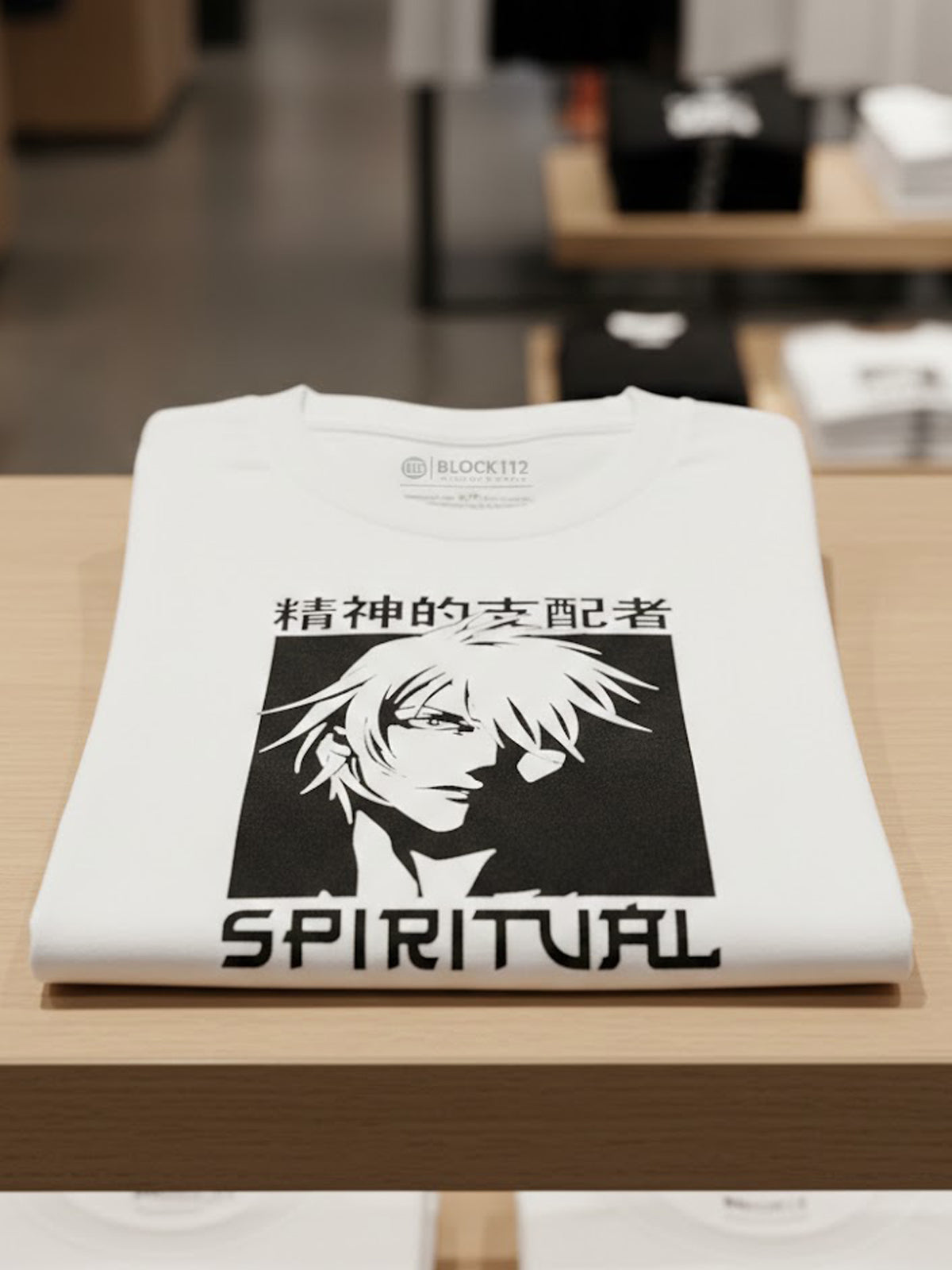 100% Cotton "Spiritual Ruler" Anime Aesthetic Graphic T-Shirt
