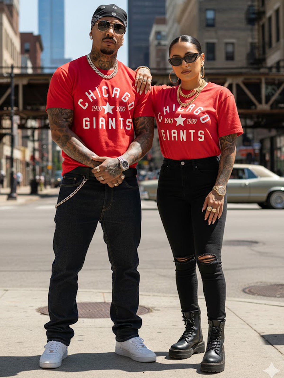 100% Cotton "Chicago Giants 1910-1930" Heritage Baseball T-Shirt