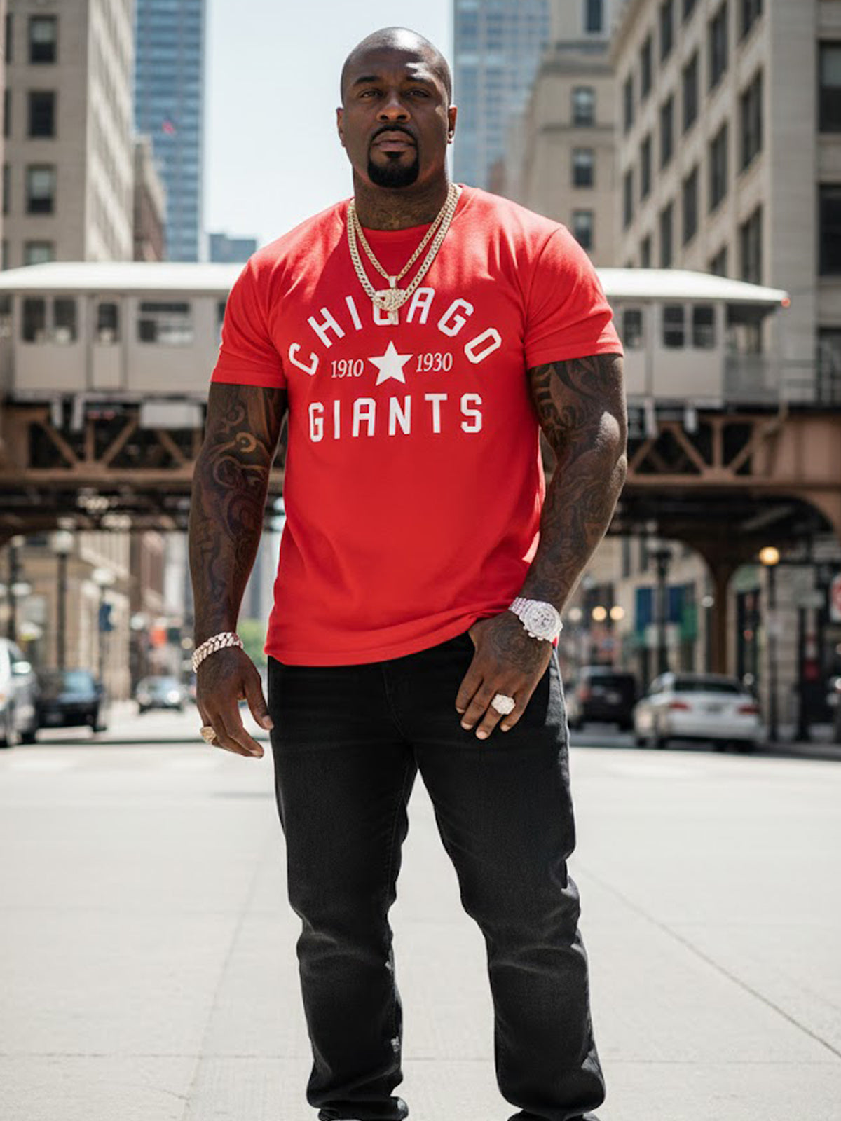 100% Cotton "Chicago Giants 1910-1930" Heritage Baseball T-Shirt