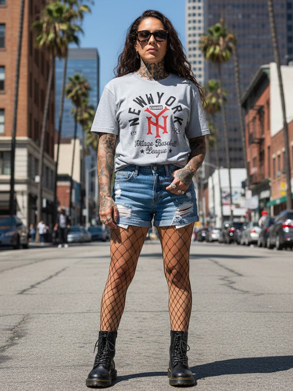 Product Title: BLOCK112 Vintage New York Cubans 1935 100% Cotton Tee - Heather Grey