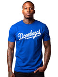 Product Title: BLOCK112 Vintage Dopeboys Script 100% Cotton Tee - Royal Blue