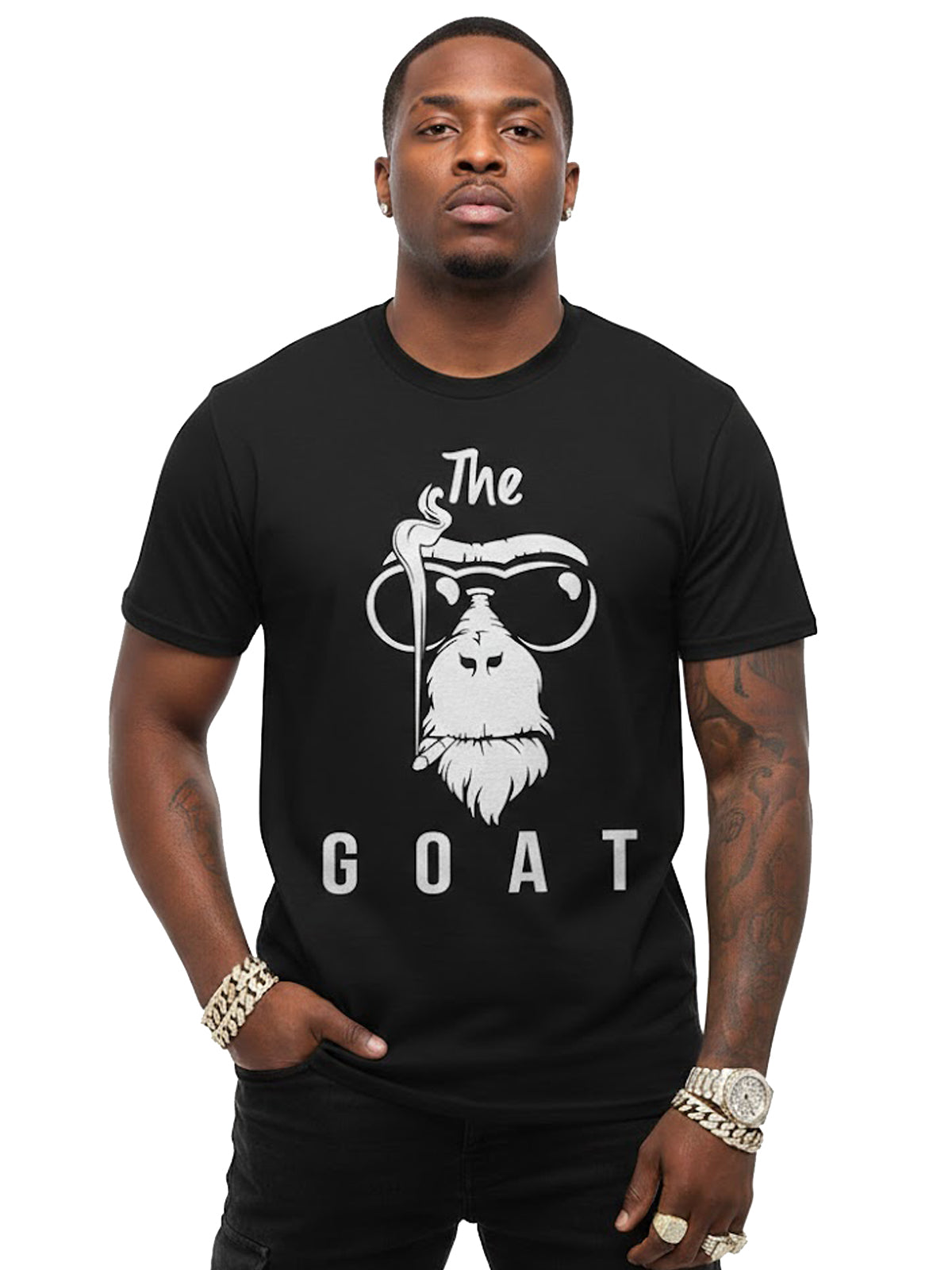 100% Cotton "The GOAT" Graphic Tee.