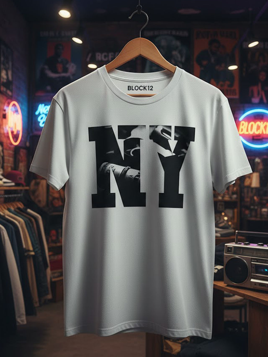 100% Cotton Unisex "NY" Photo-Fill Graphic T-Shirt | Urban Streetwear Tee
