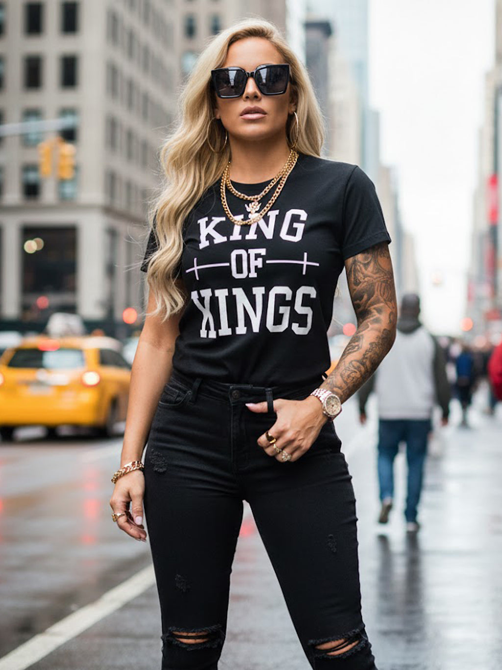 100% Cotton Unisex "King of Kings" Crown Graphic T-Shirt | Bold Streetwear Tee