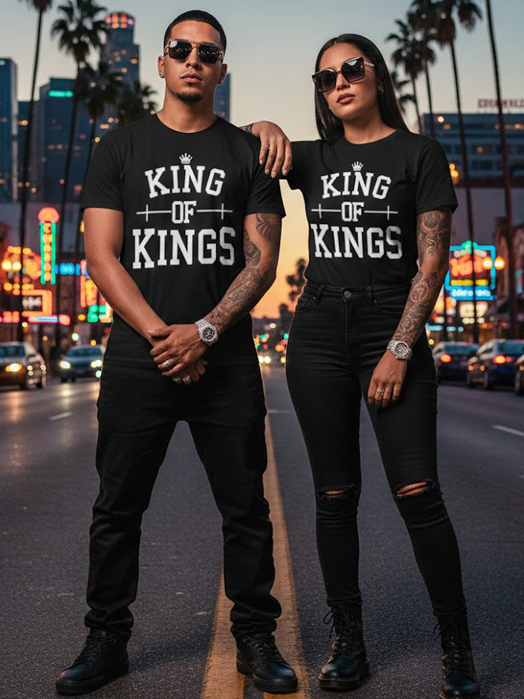 100% Cotton Unisex "King of Kings" Crown Graphic T-Shirt | Bold Streetwear Tee