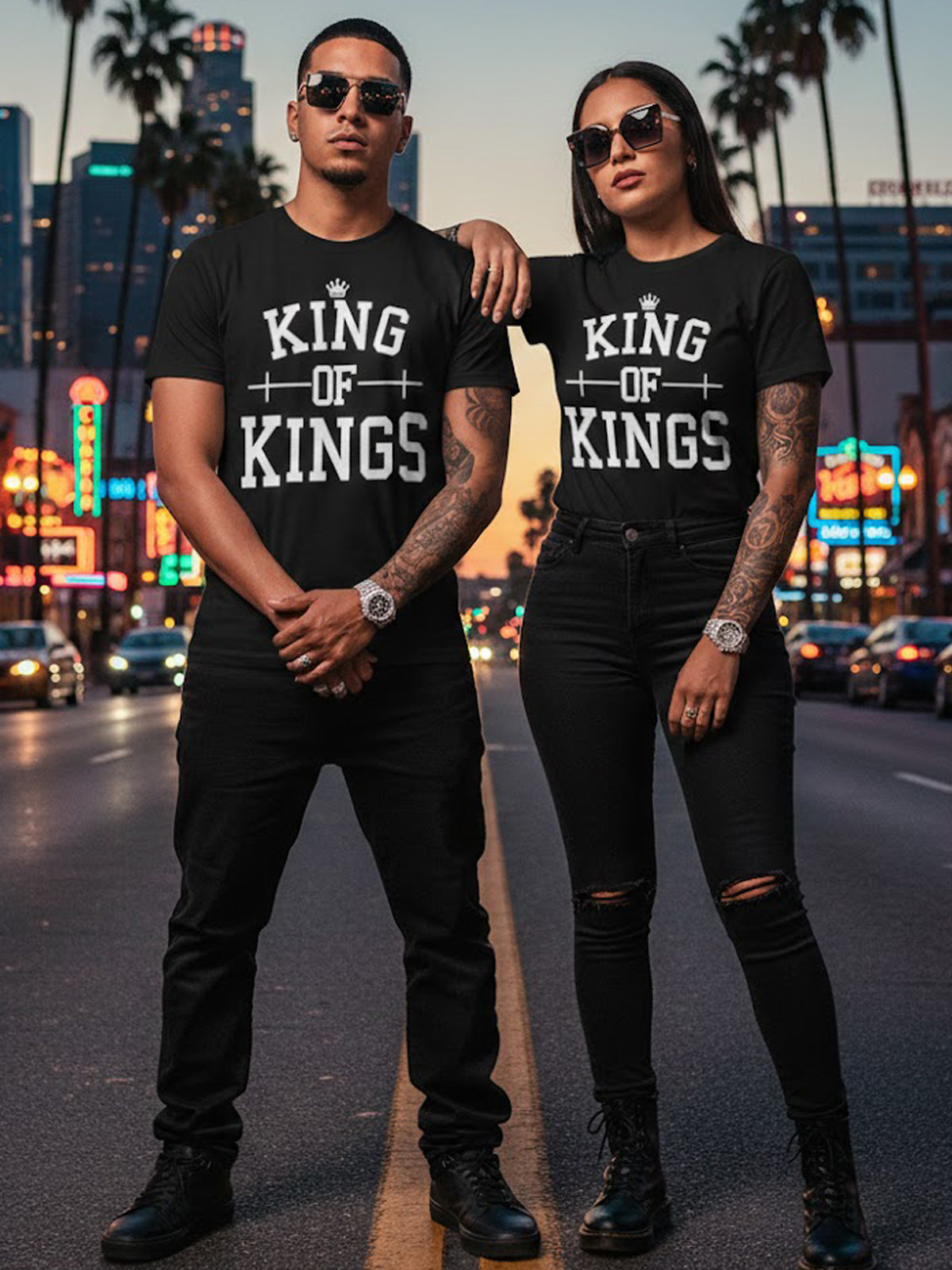 100% Cotton Unisex "King of Kings" Crown Graphic T-Shirt | Bold Streetwear Tee