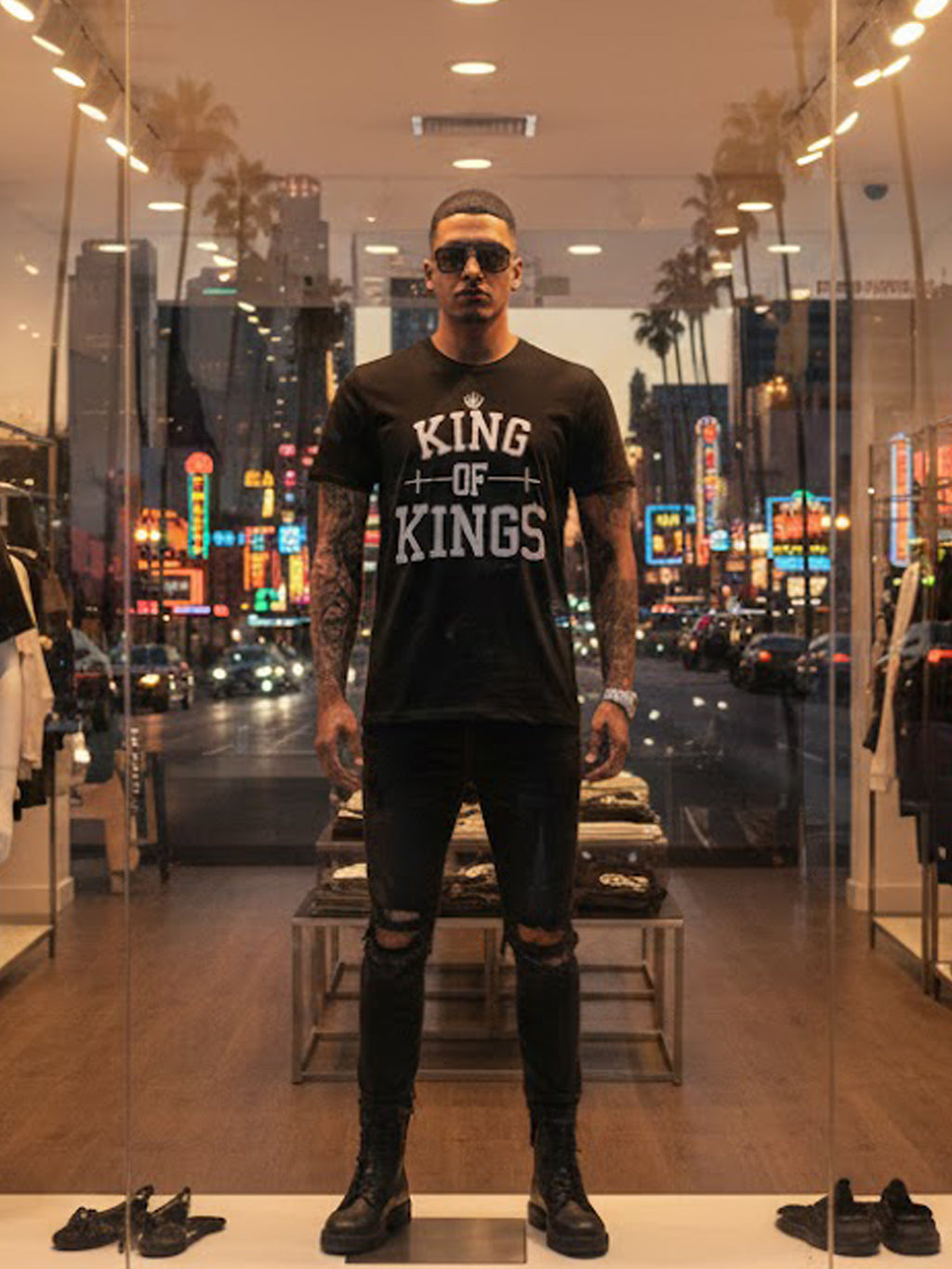100% Cotton Unisex "King of Kings" Crown Graphic T-Shirt | Bold Streetwear Tee