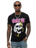 100% Cotton "Never Die" Skull &amp; Lightning Punk Graphic T-Shirt