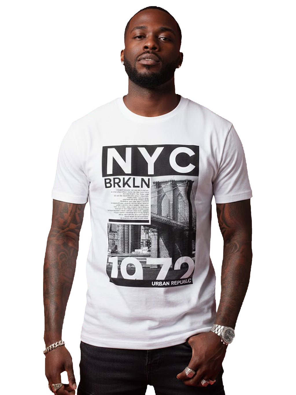 100% Cotton Unisex "NYC BRKLN 1972" Urban Republic Graphic T-Shirt | Heritage Streetwear Tee
