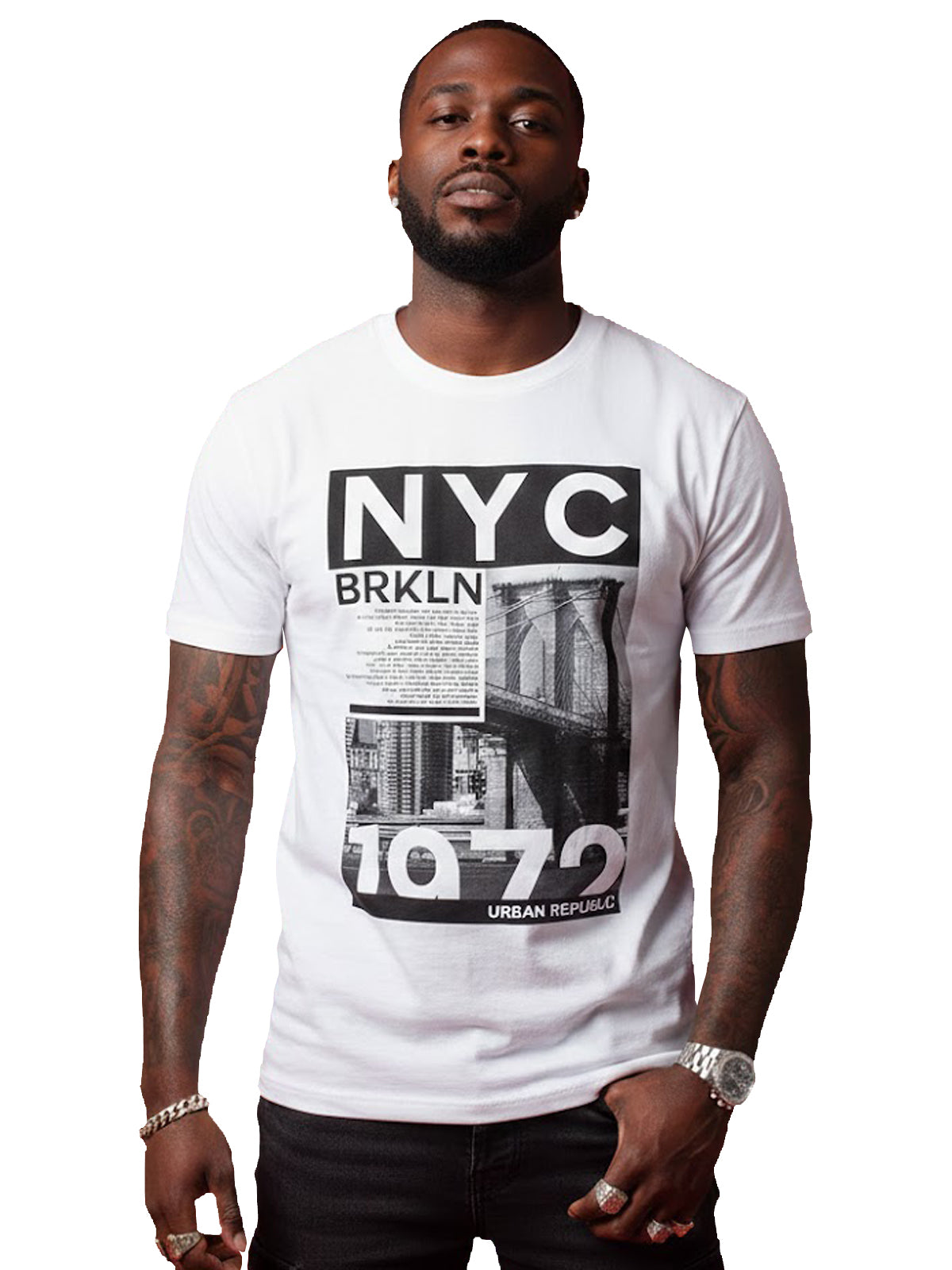 100% Cotton Unisex "NYC BRKLN 1972" Urban Republic Graphic T-Shirt | Heritage Streetwear Tee