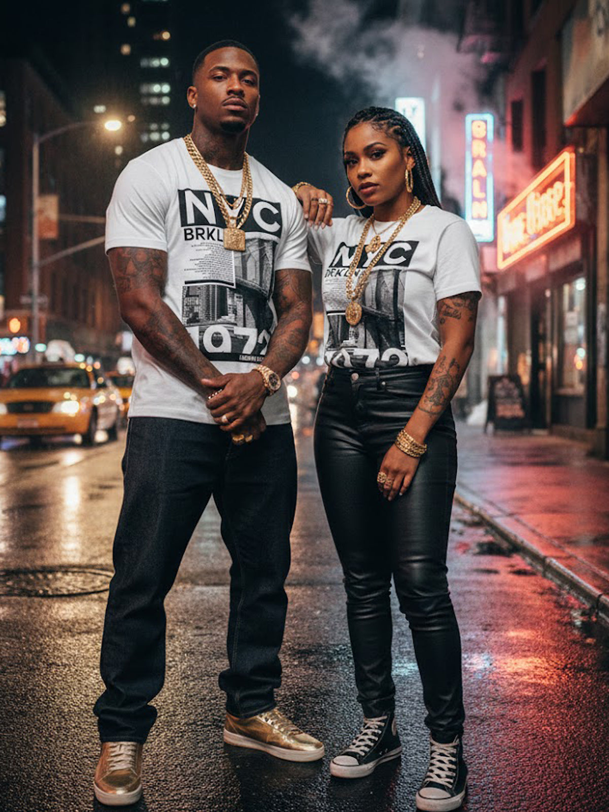 100% Cotton Unisex "NYC BRKLN 1972" Urban Republic Graphic T-Shirt | Heritage Streetwear Tee