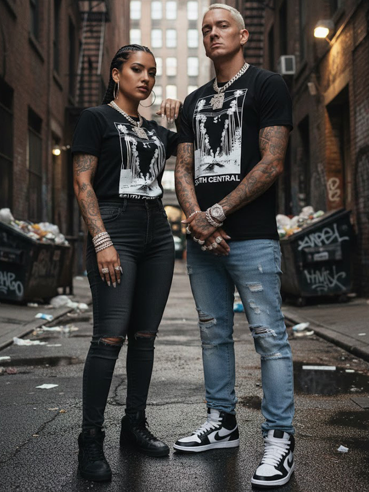 100% Cotton Unisex "SOUTH CENTRAL" Palm Street Graphic T-Shirt | Vintage LA Streetwear Tee