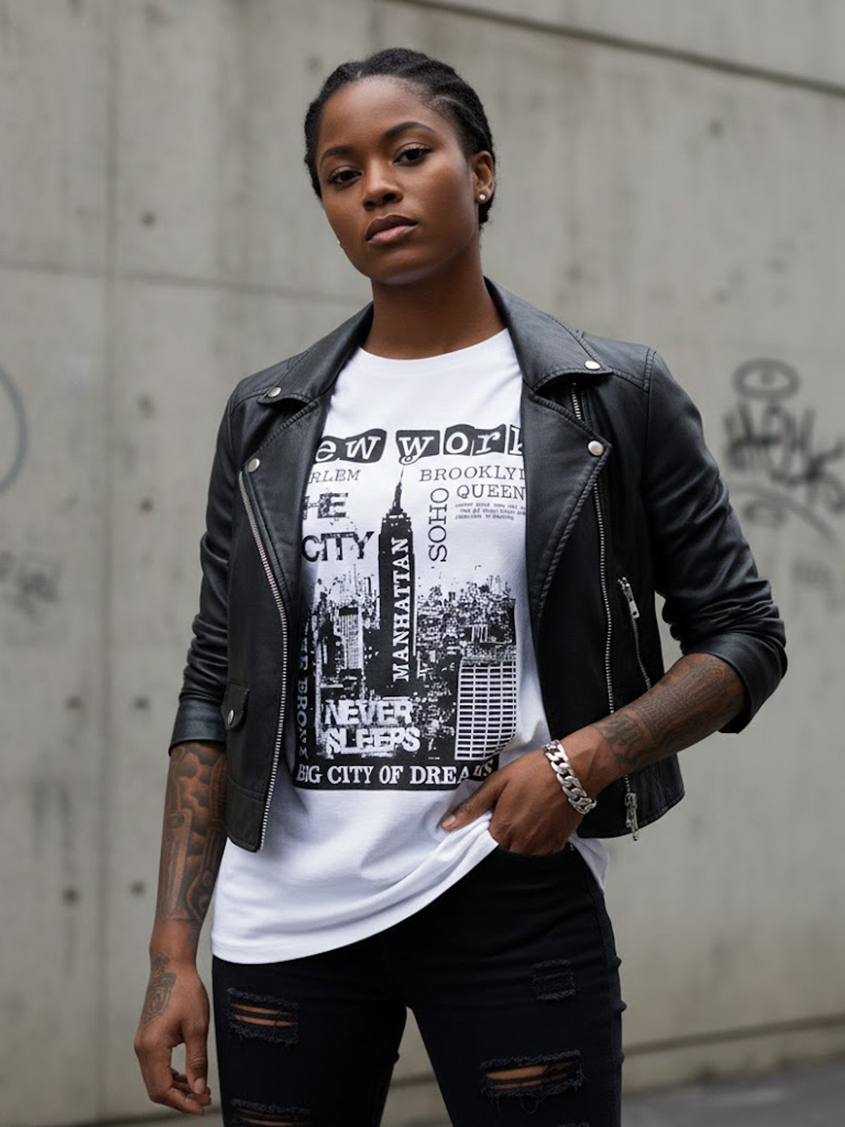 100% Cotton "New York - Big City of Dreams" Graphic T-Shirt