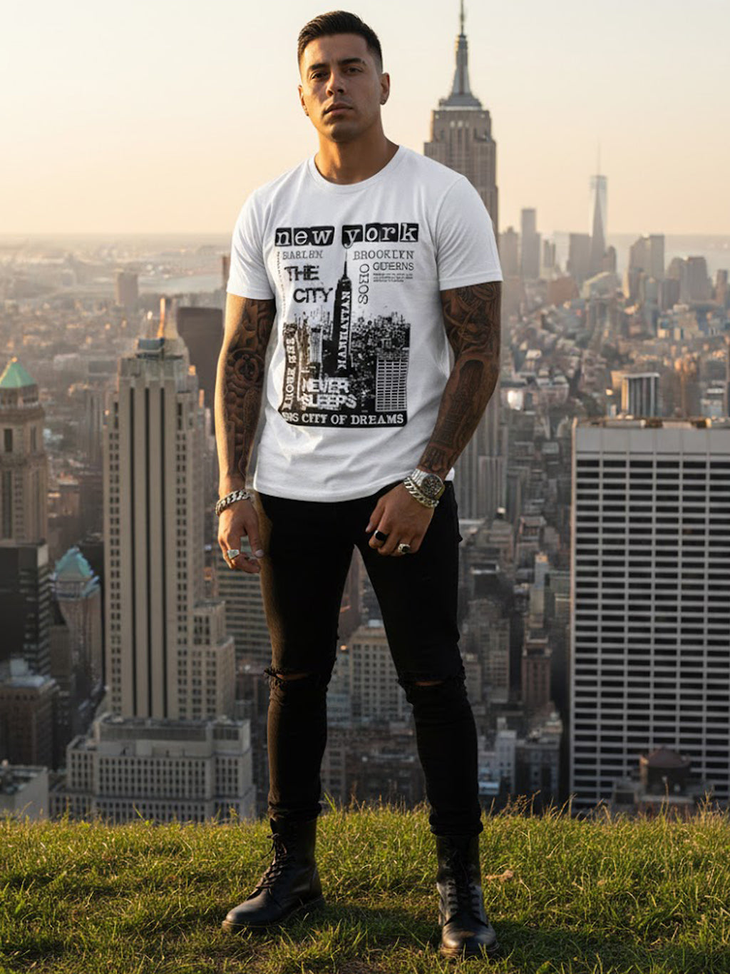 100% Cotton "New York - Big City of Dreams" Graphic T-Shirt