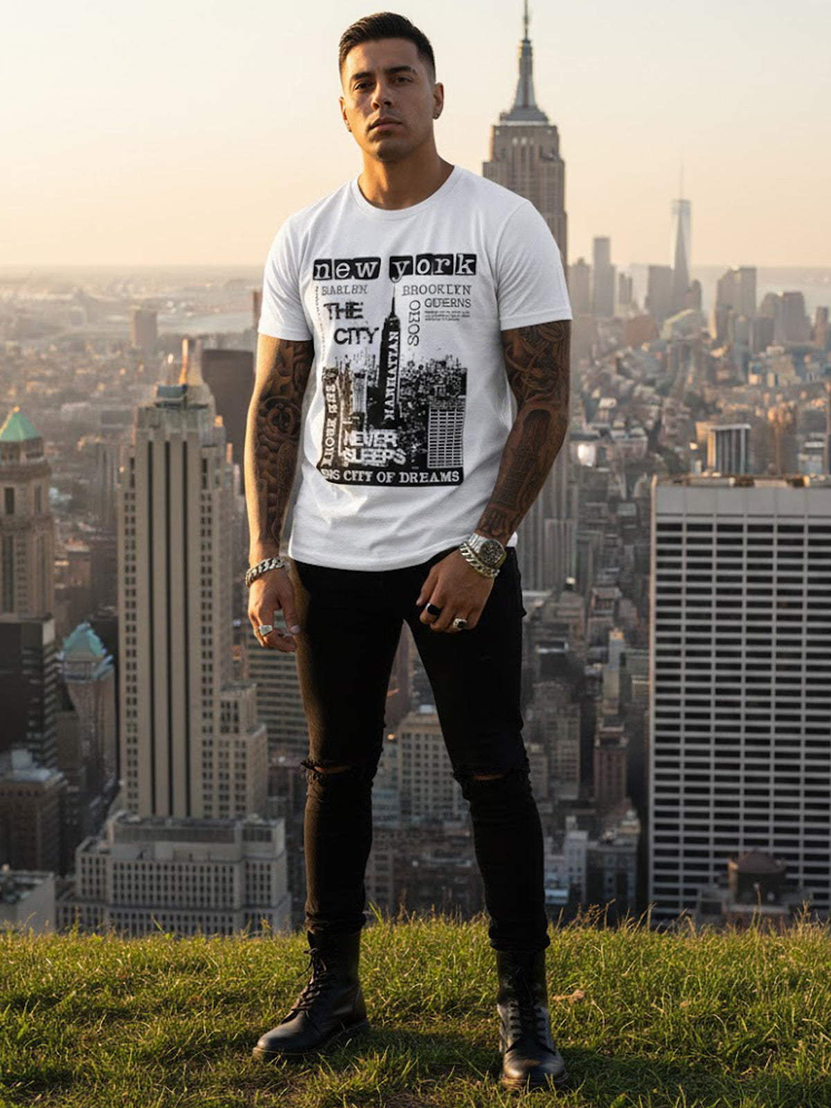 100% Cotton "New York - Big City of Dreams" Graphic T-Shirt