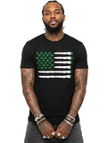100% Cotton Unisex Cannabis American Flag Graphic T-Shirt | Weed Leaf &amp; Joint Graphic Streetwear Tee